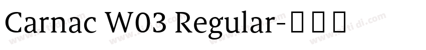 Carnac W03 Regular字体转换 Carnac W03 Regular字体转换
